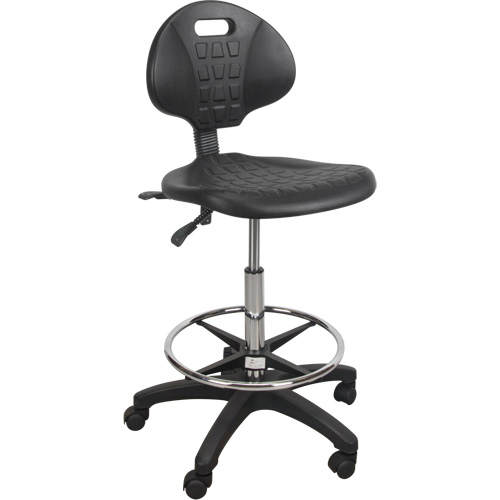 Tabouret robuste et ergonomique, Mobile, Ajustable Hauteur, Capacit&eacute; 250 lb Distribution Jean Lapalme