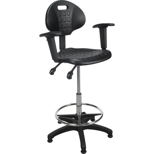 Heavy-Duty Ergonomic Stool with Adjustable Arm Rests, Stationary, Adjustable Height, 250 lbs. Capacity Distribution Jean Lapalme