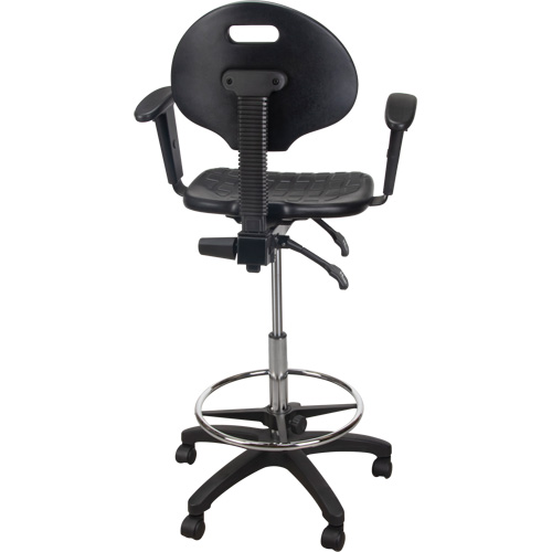 Heavy-Duty Ergonomic Stool with Adjustable Arm Rests & Nylon Stem Casters, Mobile, Adjustable Height, 250 lbs. Capacity Distribution Jean Lapalme