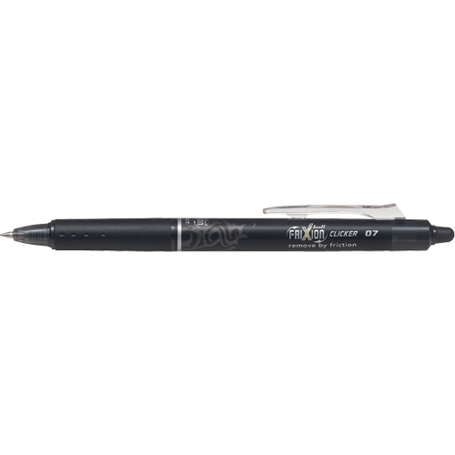 Stylo &agrave; cliquet Frixion Point, Noir, 0,7 mm, R&eacute;tractable Distribution Jean Lapalme