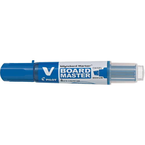 Marqueur effaçable &agrave; sec Vboard Master, Bleu, Pointe Ciseau Distribution Jean Lapalme