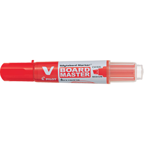 Marqueur effaçable &agrave; sec Vboard Master, Rouge, Pointe Ciseau Distribution Jean Lapalme