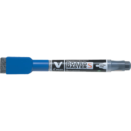 Marqueur effaçable &agrave; sec Vboard Master S avec efface, Bleu, Pointe Fin Distribution Jean Lapalme