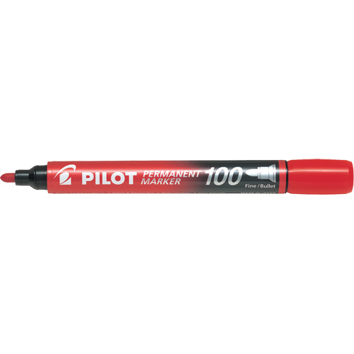 Marqueur permanent s&eacute;rie 100, Rouge, Pointe Ronde Distribution Jean Lapalme