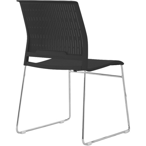 Chaises empilables, Polypropyl&egrave;ne, Hauteur 32-3/8", Capacit&eacute; 250 lb, Noir Distribution Jean Lapalme