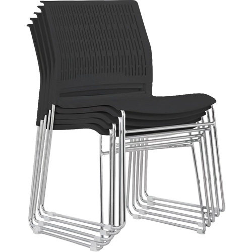 Chaises empilables, Polypropyl&egrave;ne, Hauteur 32-3/8", Capacit&eacute; 250 lb, Noir Distribution Jean Lapalme