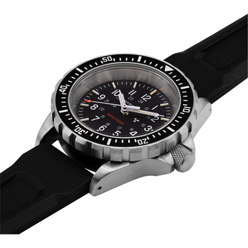 Large Diver's Quartz Watch, Digital, Battery Operated, 41 mm, Black Distribution Jean Lapalme