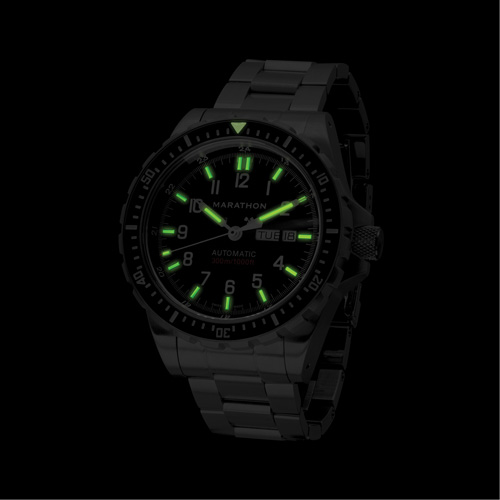 Jumbo Day/Date Automatic Watch with Stainless Steel Bracelet, Digital, Battery Operated, 46 mm, Silver Distribution Jean Lapalme