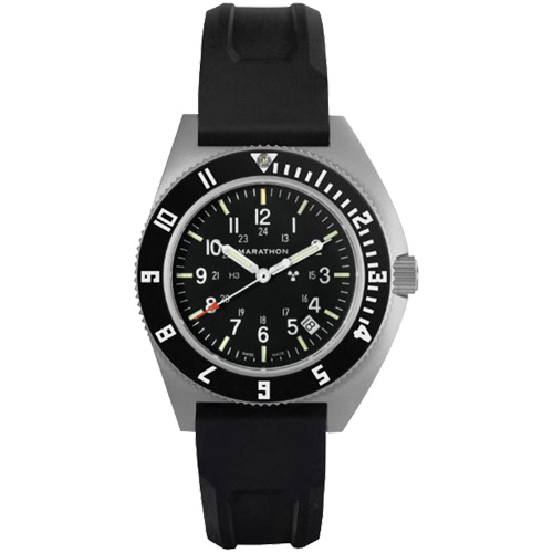 Steel Navigator with Date on Black 3-Piece Rubber Strap Kit, Digital, Battery Operated, 41 mm, Black Distribution Jean Lapalme