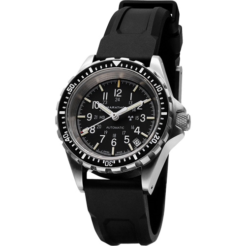 Steel Navigator with Date on Black 3-Piece Rubber Strap Kit, Digital, Battery Operated, 36 mm, Black Distribution Jean Lapalme
