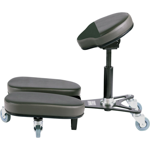 STAG4 Adjustable Kneeling Chair, Vinyl, Black/Grey Distribution Jean Lapalme