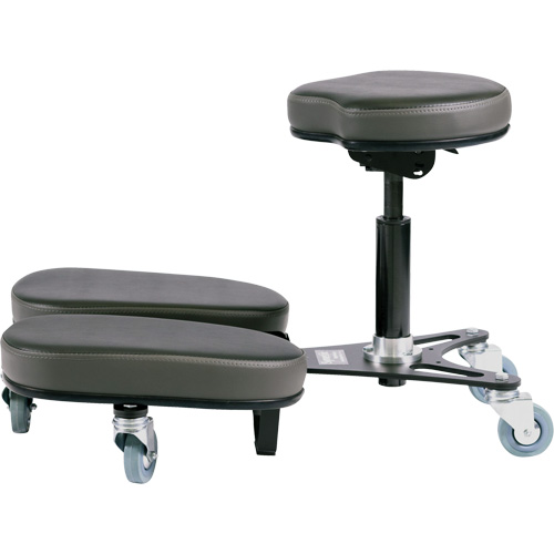 STAG4 Adjustable Kneeling Chair, Vinyl, Black/Grey Distribution Jean Lapalme