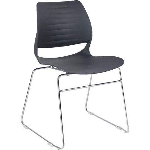 Chaises empilables, Polypropyl&egrave;ne, Hauteur 32", Capacit&eacute; 250 lb, Noir Distribution Jean Lapalme