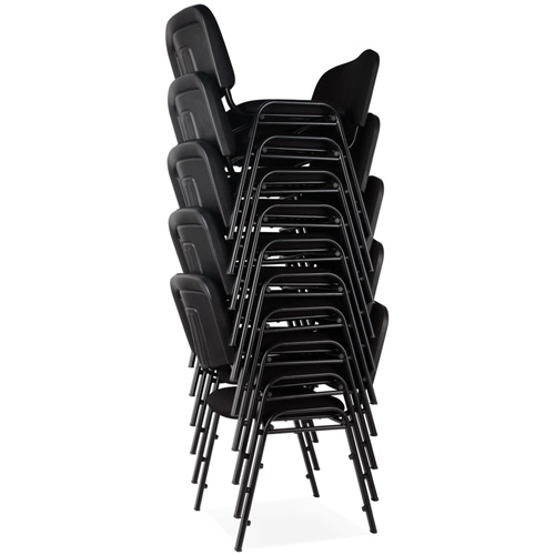 Chaises empilables, Tissu, Hauteur 32", Capacit&eacute; 250 lb, Noir Distribution Jean Lapalme