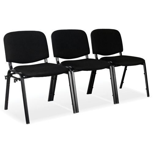 Chaises empilables, Tissu, Hauteur 32", Capacit&eacute; 250 lb, Noir Distribution Jean Lapalme