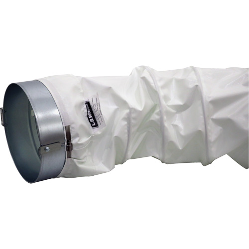 White 12" x 12' Distribution Ducting Kit, Adapter & Clamp Distribution Jean Lapalme
