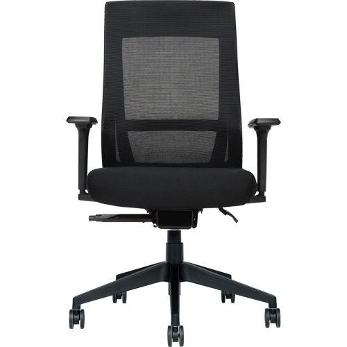 Chaise &agrave; dossier moyen avec m&eacute;canisme &agrave; basculement synchronis&eacute; &agrave; d&eacute;tection de poids , Mailles, Noir Distribution Jean Lapalme