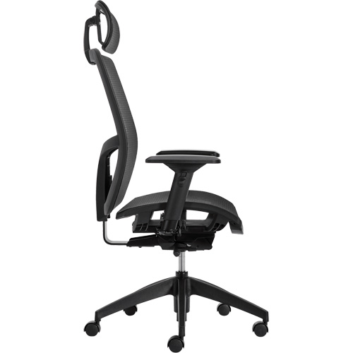 Format+ High-Back Weight-Sensing Synchro-Tilter with Headrest, Mesh, Black, 300 lbs. Capacity Distribution Jean Lapalme