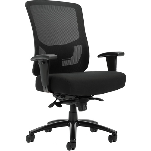Raven 400 High-Back Heavy-Duty Synchro-Tilter, Mesh, Black, 400 lbs. Capacity Distribution Jean Lapalme