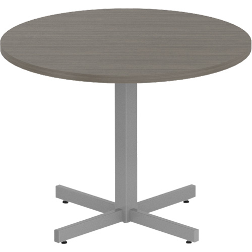 Table ronde &agrave; hauteur r&eacute;glable Newland, 36" lo x 36" la x 29" h, Dessus de 1", Stratifi&eacute;, Brun Distribution Jean Lapalme