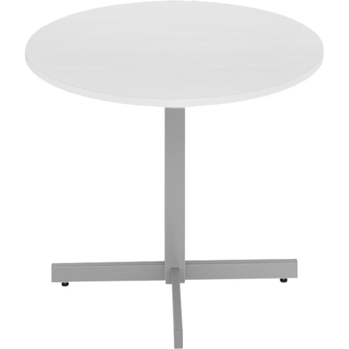 Table ronde &agrave; hauteur r&eacute;glable Newland, 36" lo x 36" la x 29" h, Dessus de 1", Stratifi&eacute;/Polypropyl&egrave;ne, Blanc Distribution Jean Lapalme