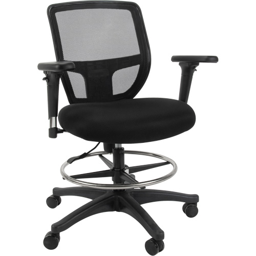 Mesh Work Stool, Mobile, Adjustable Height, 450 lbs. Capacity Distribution Jean Lapalme