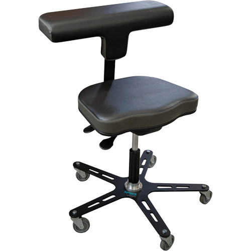 Chaise ergonomique industrielle VEGA-T, Mobile, Ajustable Hauteur, Capacit&eacute; 280 lb Distribution Jean Lapalme