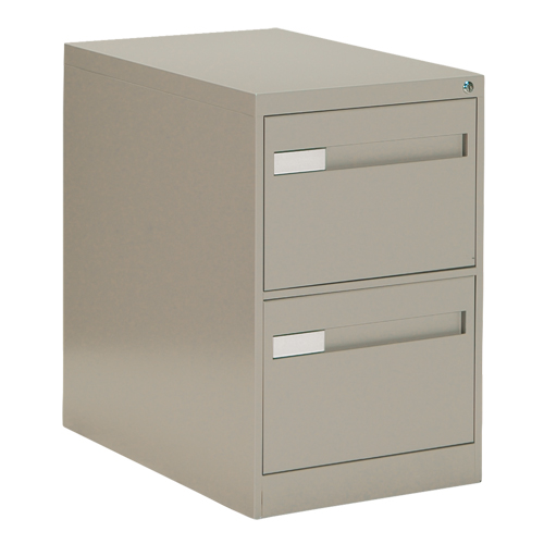 Classeur vertical &agrave; poign&eacute;es encastr&eacute;es, 2 tiroirs, 18.15" la x 26.56" p x 29" h, Beige Distribution Jean Lapalme