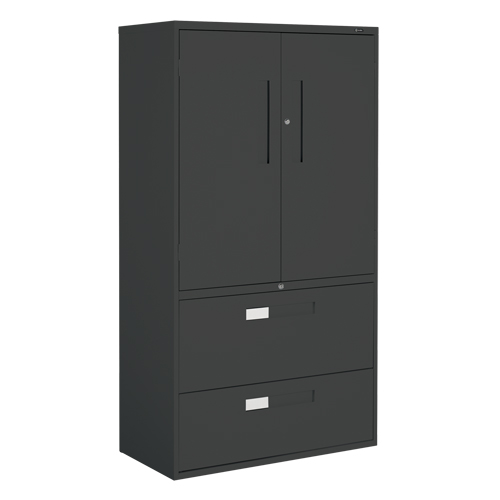 Armoire Multi-Stor, Acier, 3 Tablettes, 65-1/4" h x 36" la x 18" P, Noir Distribution Jean Lapalme