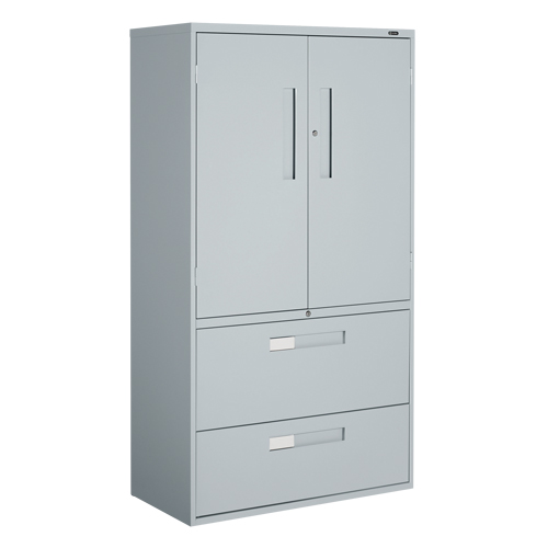 Armoire Multi-Stor, Acier, 3 Tablettes, 65-1/4" h x 36" la x 18" P, Gris Distribution Jean Lapalme