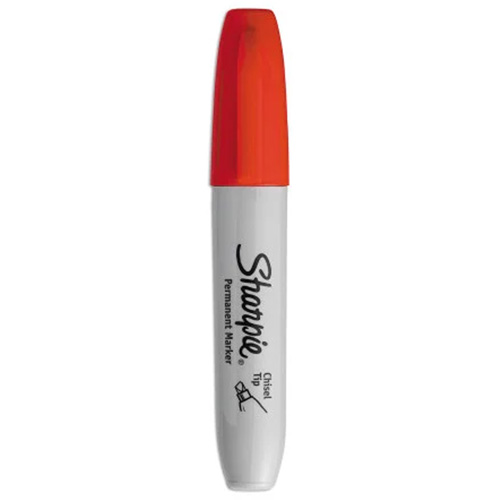 Permanent Marker, Red, Chisel Tip Distribution Jean Lapalme