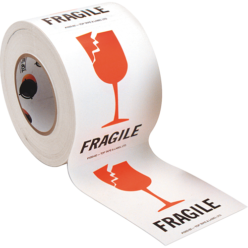 &eacute;tiquettes pour traitement sp&eacute;cial Fragile, 6" lo x 4" la, Rouge/blanc Distribution Jean Lapalme