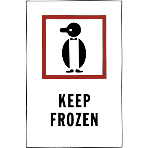 "Keep Frozen" Special Handling Labels, 6" L x 4" W, Red on White Distribution Jean Lapalme