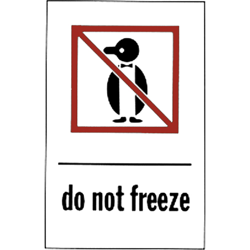 &eacute;tiquettes pour traitement sp&eacute;cial Do Not Freeze, 6" lo x 4" la, Rouge/blanc Distribution Jean Lapalme