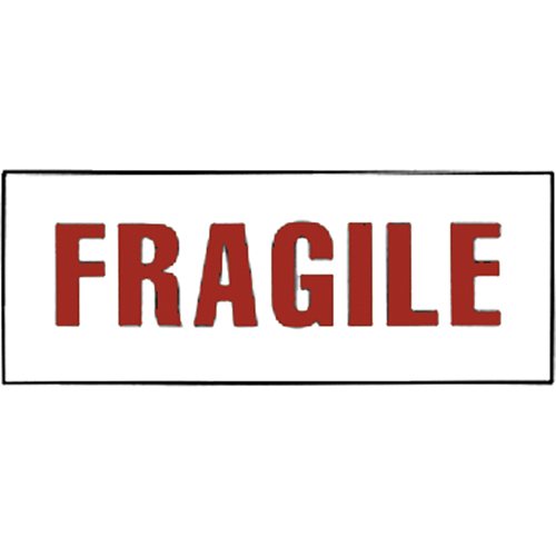 &eacute;tiquettes pour traitement sp&eacute;cial Fragile, 6" lo x 2" la, Rouge/blanc Distribution Jean Lapalme