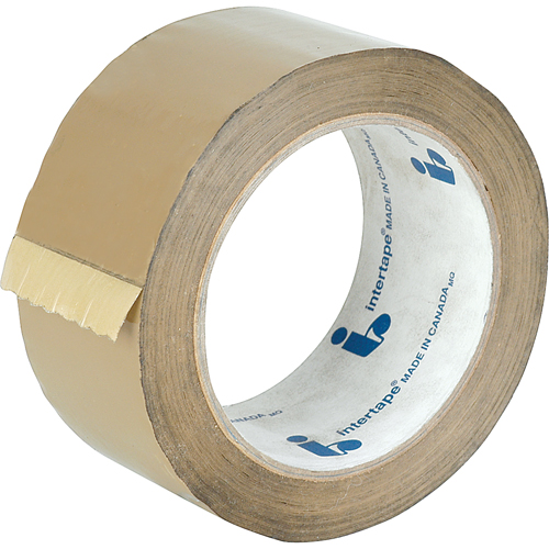 Box Sealing Tape, Hot Melt Adhesive, 1.18 mils, 48 mm (1-22/25") x 100 m (328') Distribution Jean Lapalme
