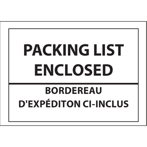 Packing List Envelopes, 4" L x 5" W, Backloading Style Distribution Jean Lapalme