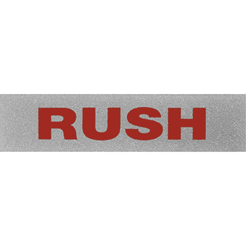 &eacute;tiquettes pour traitement sp&eacute;cial Rush, 5" lo x 2" la, Noir/rouge Distribution Jean Lapalme