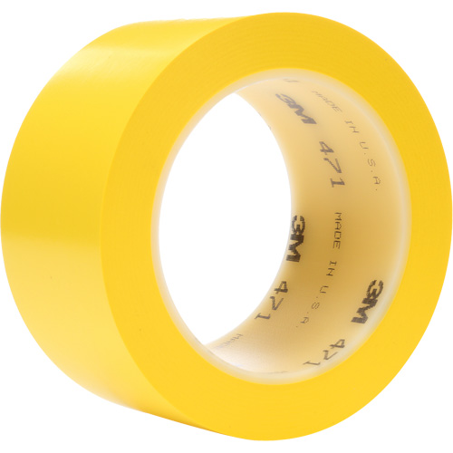 471 Vinyl Tape, 50.8 mm (2") W x 32.9 m (108') L, 5.3 mils, Yellow Distribution Jean Lapalme