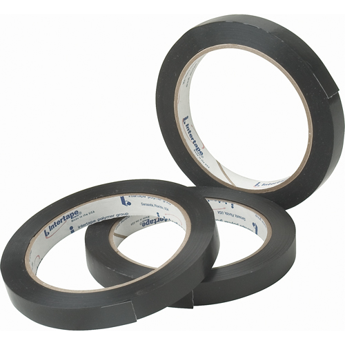Black General Purpose Strapping Tape, 2.7 mils Thick, 12 mm (47/100") x 54.864 m (180')  Distribution Jean Lapalme
