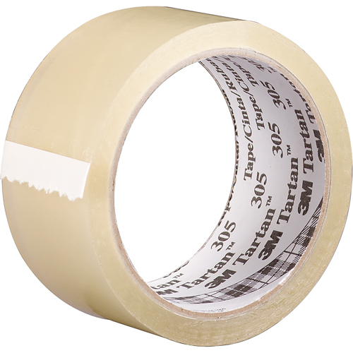 Ruban d'emballage Tartan 305, Adh&eacute;sif Acrylique, 1,6 mil, 48 mm (2") x 100 m (328') Distribution Jean Lapalme