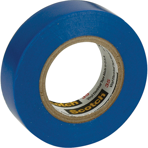 Rubans en vinyle pour codage en couleurs 35 Scotch, 12,7 mm (1/2") x 20,1 m (66'), Bleu, 7 mils Distribution Jean Lapalme