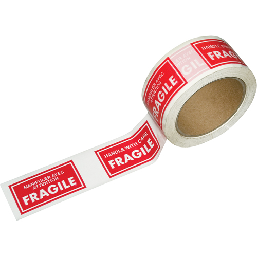 Pre-Printed Message Tapes, 1-7/8" W, White on Red Distribution Jean Lapalme