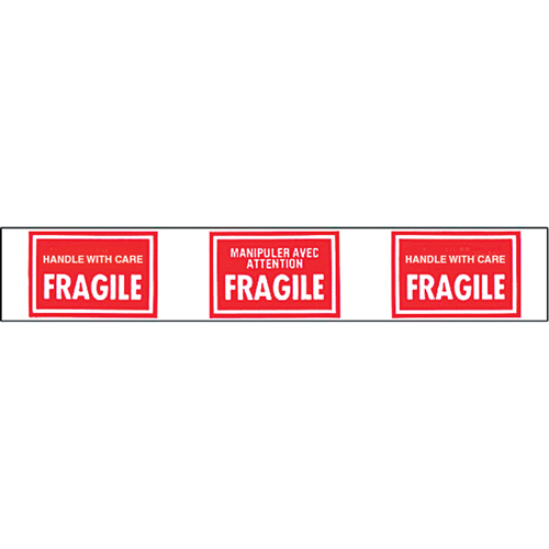 Pre-Printed Message Tapes, 1-7/8" W, White on Red Distribution Jean Lapalme