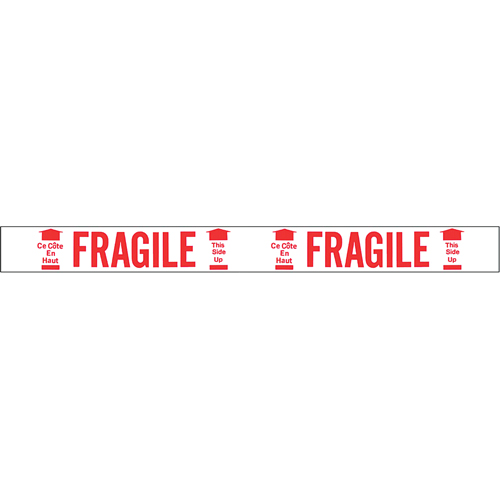 Bilingual Printed Tape – Fragile This Side Up , Red on White Distribution Jean Lapalme