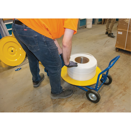 Strapping Dispenser, Polyester/Steel/Polypropylene Straps, 16"/8" Core Dia., 3"/8"/6" Roll Width Distribution Jean Lapalme