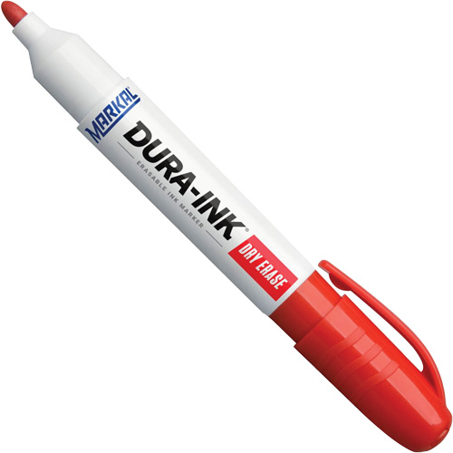 Marqueurs &agrave; essuyage &agrave; sec Dura-Ink, Rouge, Pointe Ronde Distribution Jean Lapalme