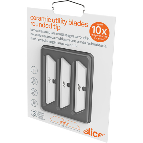 Slice Rounded Tip Replacement Blades for Ceramic Utility Knife, Single Style Distribution Jean Lapalme
