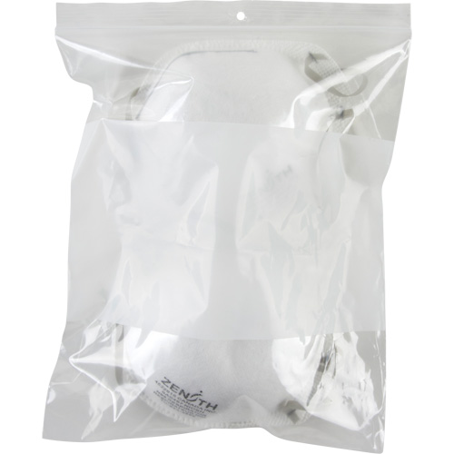 Sacs en poly avec espace inscriptible blanc, Refermable, 10" x 8", 2 mils Distribution Jean Lapalme