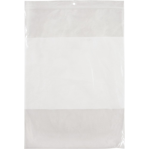White Block Poly Bags, Reclosable, 12" x 9", 2 mils Distribution Jean Lapalme